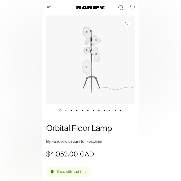 NIB Foscarini Orbital Floor Lamp in White by Ferruccio Laviani - Picture 7 of 7